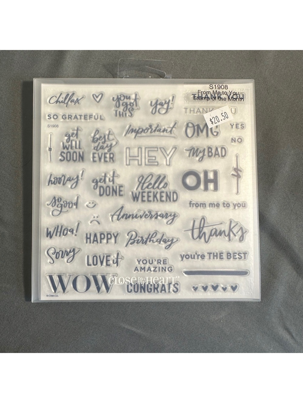 Close To My Heart S1908 From Me To You Acrylic Stamp Set